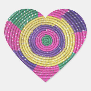 Woven Whirl Art Print Herz-Aufkleber