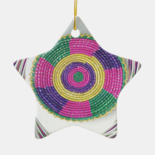 Woven Whirl Art Print Keramik Ornament