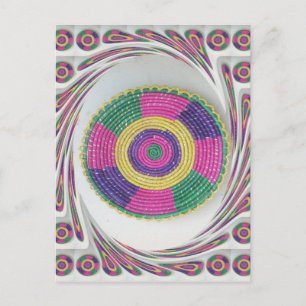 Woven Whirl Art Print Postkarte