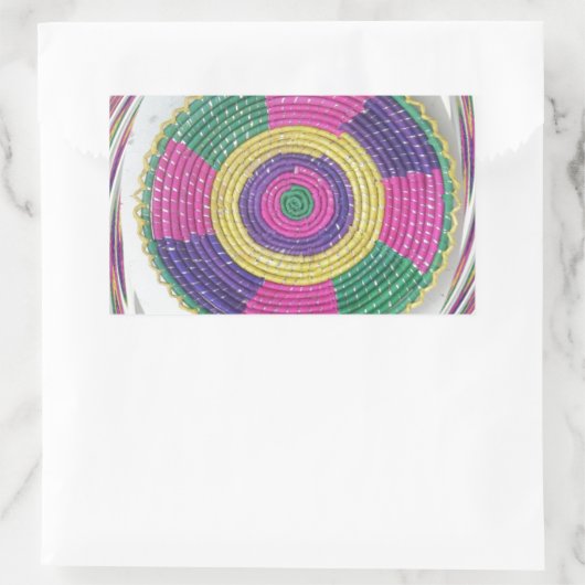 Woven Whirl Art Print Rechteckiger Aufkleber (Tasche)