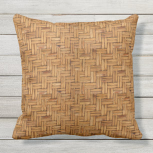 Woven Wicker Pattern Kissen