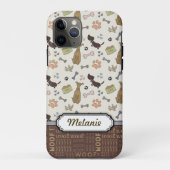 WOVON! Hund Lover - Welpen Muster personalisierbar Case-Mate iPhone Hülle (Rückseite)