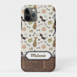 WOVON! Hund Lover - Welpen Muster personalisierbar Case-Mate iPhone Hülle