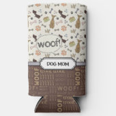 WOVON! Hund Lover - Welpen Muster personalisiert Selters Dosenkühler (Vorderseite)