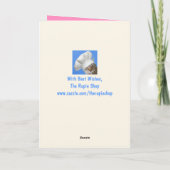 WOVON! WOVON! Golden Retriever Welpe Valentinstag Karte (Rückseite)