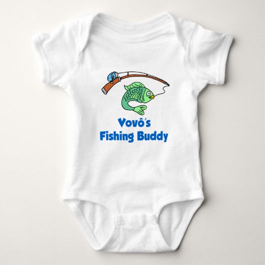 Wovos Fischbuddy Baby Strampler (Vorderseite)