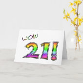 WOW 21. GEBURTSTAG KARTE (Gelbe Blume)