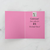 Wow! 21. Geburtstag Wundervolle Jahre Grußkarte Karte (Innenseite)
