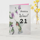 Wow! 21. Geburtstag Wundervolle Jahre Grußkarte Karte (Gelbe Blume)