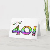 WOW 40. GEBURTSTAG KARTE (Vorderseite)