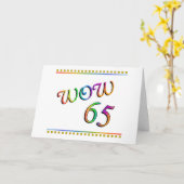 WOW 65. Geburtstag - Funny Card Karte (Gelbe Blume)