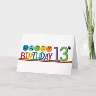 WOW A TEENAGER **13. GEBURTSTAG* WISHES KARTE