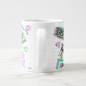 Wow Achtzigers Coloring Book Doodle Fun Jumbo-Tasse (Rückseite)