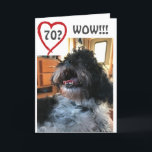 **WOW** AND **WHOO WHO** YOUR  **70th**BIRTHDAY Karte<br><div class="desc">**SHE IS SO EXCITED SHE CAN'T STAND IT FOR IT IS TIME TO SAY HAPPY 70th BIRTHDAY** AND IF YOU WISH CHANGE THE VERSE FOR SURE :) THANKS FOR STOPPING BY 1 OF MY 8 STORES!!!!!</div>