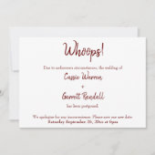 Wow! Ankündigung einer Hochzeit in Burgund (Vorderseite)