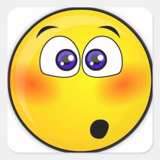 Wow-Aufkleber Quadratischer Aufkleber (Vorderseite)