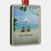 Wow...Ausziehen, Relaxing beach scene, Ornament Aus Metall (Rechts)