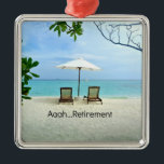 Wow...Ausziehen, Relaxing beach scene, Ornament Aus Metall<br><div class="desc">Wow... Wiederbelebung,  Relaxing Beach Scene,  Keepsake Ornament</div>