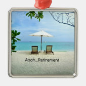 Wow...Ausziehen, Relaxing beach scene, Ornament Aus Metall (Vorne)