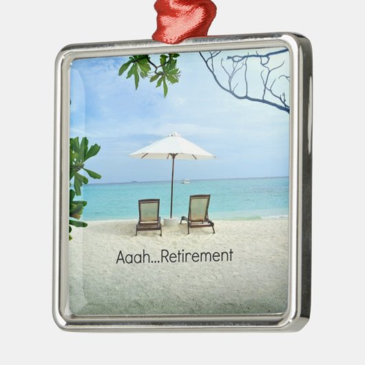 Wow...Ausziehen, Relaxing beach scene, Ornament Aus Metall (Links)