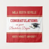 Wow! Bachelor-Abschluss! Abschluss Wandteppich (Vorderseite)