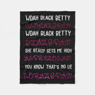 Wow Black Betty Clonazepam Wow Black Betty Diazepa Fleecedecke