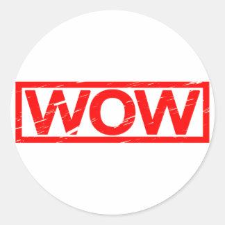 Wow-Briefmarke Runder Aufkleber