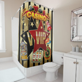 WOW CASINO VIP SHOWER CURTAIN DUSCHVORHANG