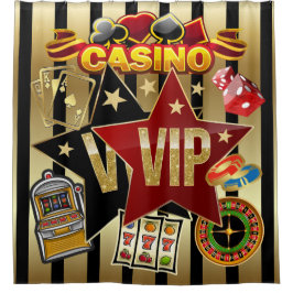 WOW CASINO VIP SHOWER CURTAIN DUSCHVORHANG