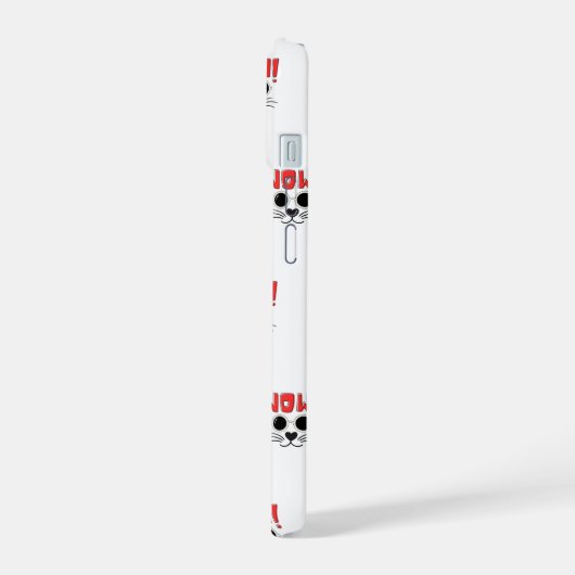 Wow Cat iPhone 15 Hülle (Linke Seite)