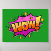 Wow Comic Sound Effect Poster (Vorne)
