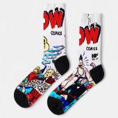 'WOW Comics' lustige Socken  (Linkes Detail)