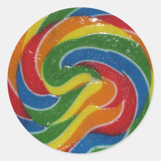 WOW. Das ist ein Flippin-riesiger Lollipop-Sticker Runder Aufkleber (Vorderseite)
