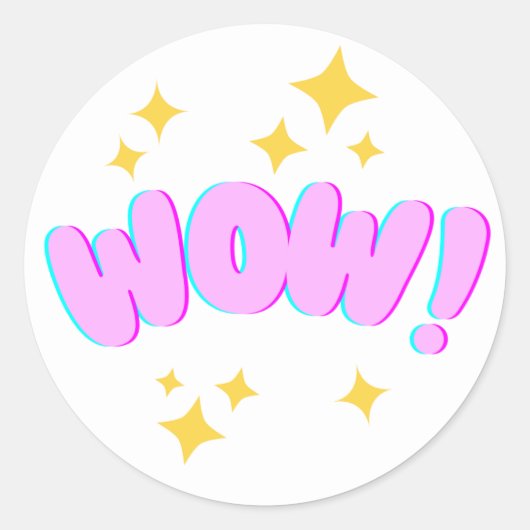 “WOW!” Encouragement Sticker (Vorderseite)