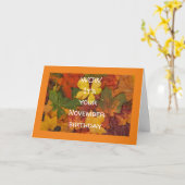 WOW ES IST IHRE **NOVEMBER GEBURTSTAG** KARTE (Gelbe Blume)