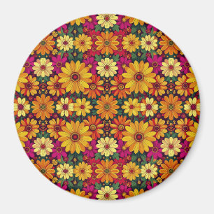 Wow! Farbige und helle Blumenelemente. Magnet