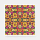 Wow! Farbige und helle Blumenelemente. Serviette (Vorderseite)