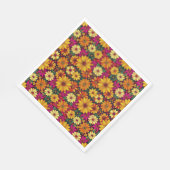 Wow! Farbige und helle Blumenelemente. Serviette (Ecke)
