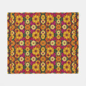 Wow! Farbige und helle Blumengestaltung. Fleecedecke (Vorderseite (Horizontal))