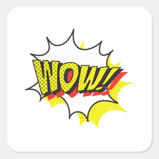 Wow free day Classic Quadratischer Aufkleber (Vorderseite)