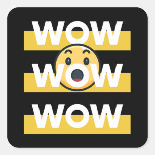 wow free day Classic Quadratischer Aufkleber