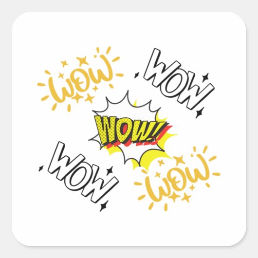 Wow Free Day T - Shirt Essential Quadratischer Aufkleber (Vorderseite)