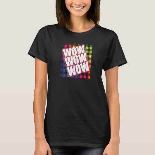 WOW Free Day WOW WOW WOW TieDye Plädoyer T-Shirt (Vorderseite)