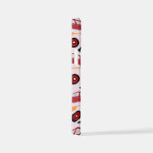 Wow Fun Pink Fifties Flashback Retro Muster iPhone Hülle (Rechte Seite)