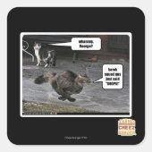 Wow, George? Quadratischer Aufkleber (Vorderseite)