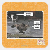 Wow, George? Quadratischer Aufkleber (Vorderseite)