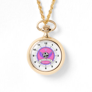 WOW! ⚽ Gold Soccer Necklace Watch - Individuelle N Armbanduhr