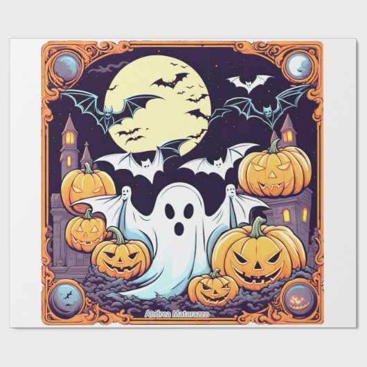 Wow Halloween Thrill Geschenkpapier (Flach)