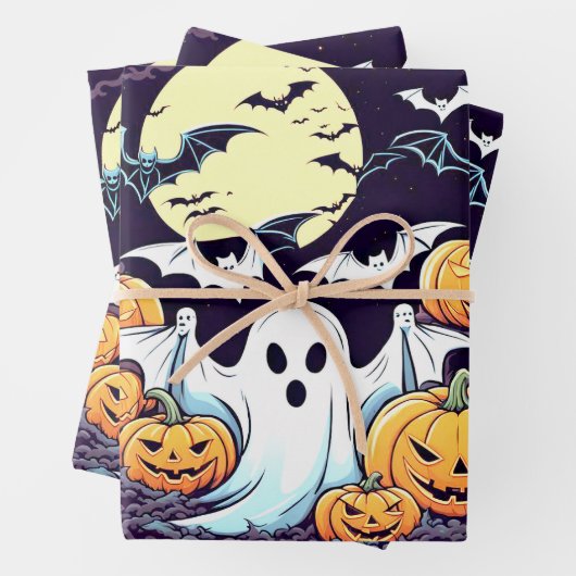 Wow Halloween Thrill Geschenkpapier Set (Beispiel)