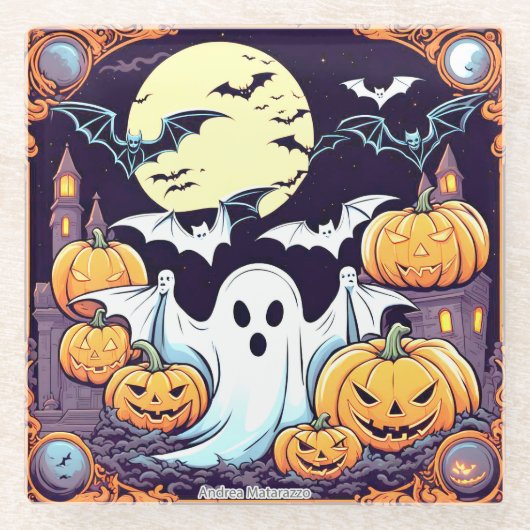 Wow Halloween Thrill Glasuntersetzer (Vorderseite)